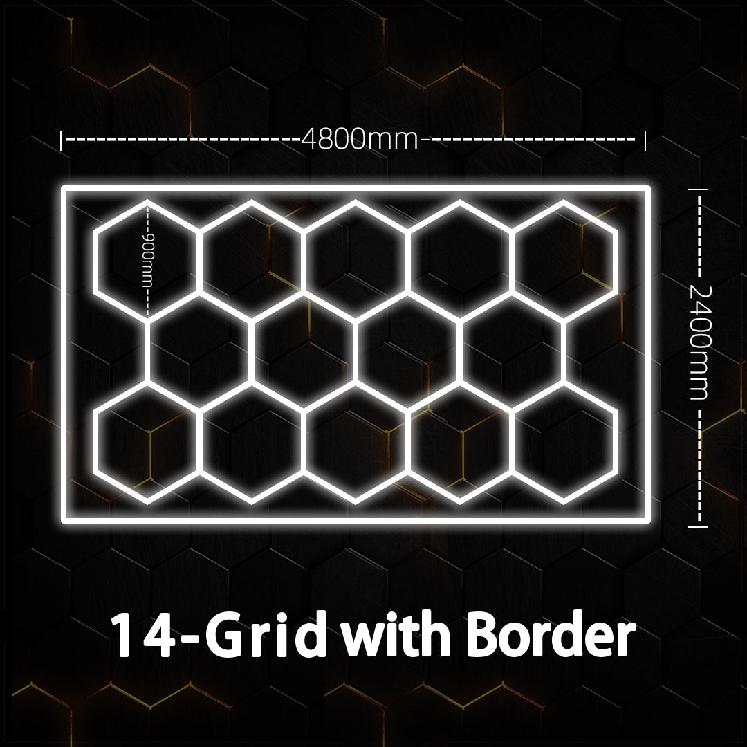 14 Grid Hexagon Light Kit with Border